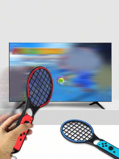 زوج من أجهزة التحكم "Joy-Con" ل- جهاز السويتش بشكل مضرب التنس، لونين مختلفين