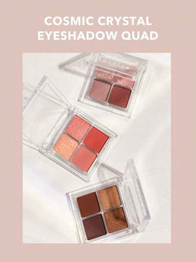 SHEGLAM ظلال العيون Cosmic Crystal Quad-Spellbound 4-Clolor Matte Glitter Eyeshadow Palette Neutral Tone Gold Rose Mauve Shine Glitter Long-Lasting Ultra Pigmented Smooth Blendable Eyeshadow Brown Eyeshadow علامة تجارية جمال مكياج ميكب مستحضرات تجميل للنس