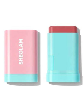 SHEGLAM Glass Glow أحمر خدود عصا-Brisk Babe حمره بلشر علامة تجارية جمال مكياج ميكب مستحضرات تجميل للنساء الفتيات مثالي لفصل الشتاء الربيع مثالي ل- Y2K أزياء أنيقة رمضان هدية حفلة جاهز أفضل لون