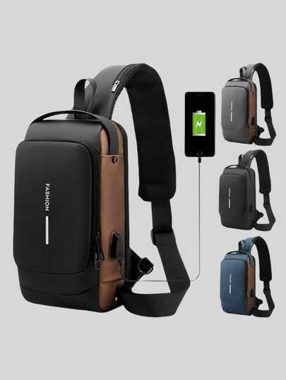حقيبة صدر للرجال مقاومة للماء بنسيج أوكسفورد مع قفل برقم سري - حقيبة صدر خارجية عصرية للدراجات النارية مع جيب للهاتف ،أقفال سحاب للنقل اليومي، حقيبة خصر مضادة للسرقة مناسبة للسفر والرحلات والأعراس، هدية مثالية للآباء والأزواج والخطباء والمعلمين