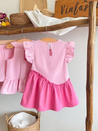 فساتين بيبي Vintaside Kids فستان صيفي للبنات ، فستان أميرة لأطفال الحضانة مزين بوردة ثلاثية الأبعاد والأكمام البوفية ، طراز جديد وصل