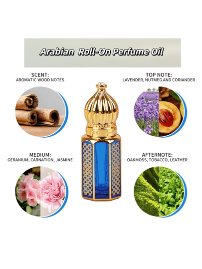 FLATPEA عطر رجالي أسلوب عربي مُدَّة إطلاقه طويلة، ينبعث منه سحر مناسب لجميع المناسبات 10 مل