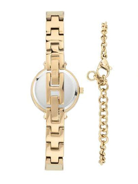 Anne Klein ساعة نسائية مع سوار مرصعة بالألماس، ساعة كوارتز نسائية مع قرص مرصع بالألماس وسوار قابل للتعديل، ساعة أنالوج أنيقة للسيدات، AK/3620CRST