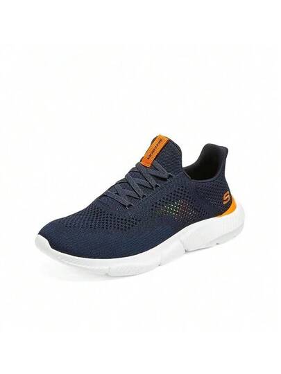 Skechers حذاء GO WALK 6 للرجال سهل الارتداء للمشي الكاجوال والتنفس مع أحزمة وسطح شبكي مريح ونعل ناعم للجري