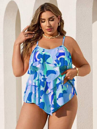 Swim Lushoire خزار متعدد الألوان بطبعة هندسية كاجوال، أنثوي، مقاس كبير لنساء