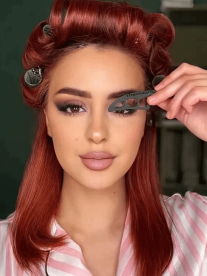 مجموعة فرش أنماط الجفون السيليكونية - مساعد سهل الاستخدام لمكياج العين، خالٍ من العطور، قالب لوضع أنماط الظلال، أدوات مكياج العين، قوالب ظلال العيون، مناسبة للمبتدئين في المكياج
