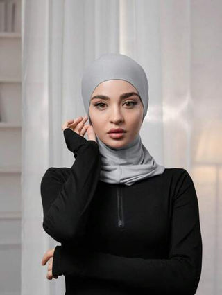 1 قطعة وشاح رقبة نسائي لون أحادي من القماش المرن والمنفذ للهواء والماص للعرق، متعدد الاستخدامات كعصابة للرأس وطرحة للرياضة واللياقة البدنية والأزياء اليومية