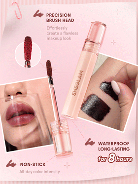 SHEGLAM Fall In Line محدد شفاه قابل للتقشير-Pinky Promise روج تنت أرواج علامة تجارية جمال مكياج ميكب مستحضرات تجميل للنساء الفتيات مثالي لفصل الشتاء الربيع مثالي ل- Y2K أزياء أنيقة رمضان هدية حفلة جاهز أفضل لون