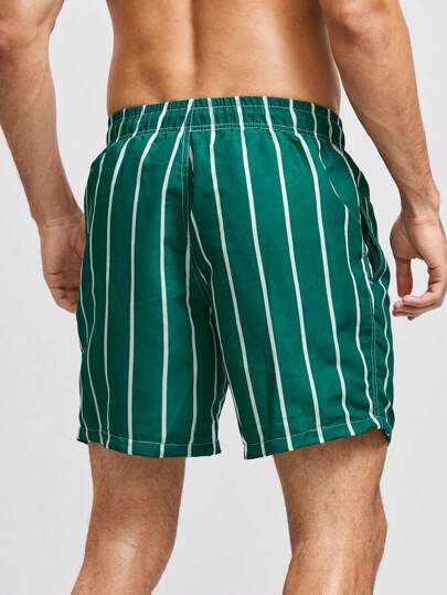 Manfinity Swimmode سراويل السباحة المخطط للرجال ، عصرية للصيف ، هاواي