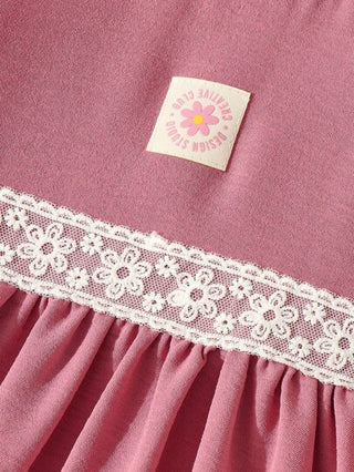 فساتين بيبي Blossori فستان بناتي مزين بزخارف الأزهار والكشكشة وأكمام منتفخة