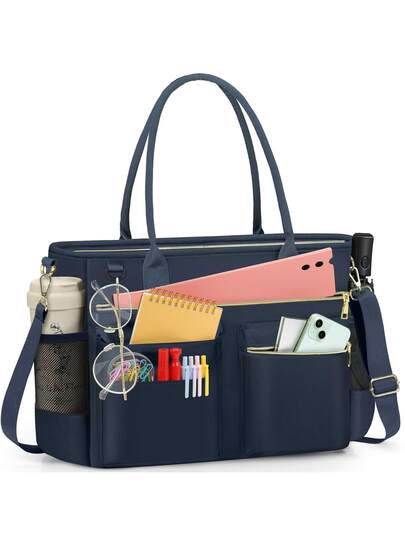 NEWHEY حقيبة كمبيوتر محمول للنساء 15.6 بوصة، حقيبة يد للعمل، للمعلمات والممرضات، حقيبة كتف للكمبيوتر المحمول الاحترافية، حقيبة رسول، حقيبة تسوق كبيرة، حقيبة مكتبية للعمل