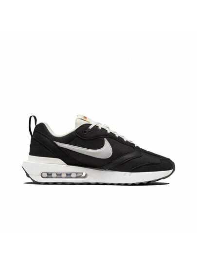 Nike أحذية تسابق كاجوال عصرية بكعب منخفض من قماش كانفاس طراز Nike Air Max Dawn للرجال، باللون الأسود