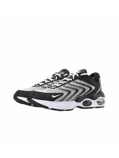 Nike أحذية جري رياضية ريترو منخفضة القمة مريحة من طراز Air Max TW، للرجال، باللونين الأسود والأبيض