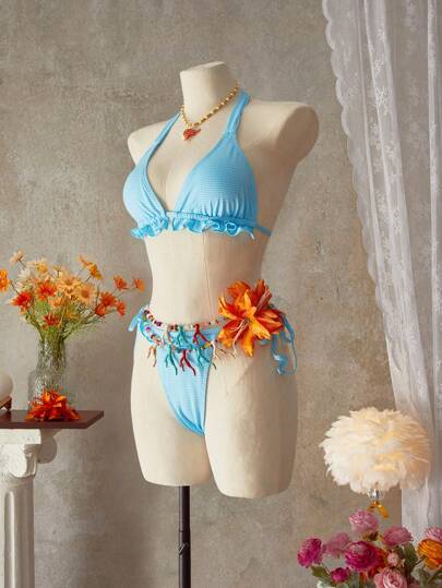 Swim Mod طقم بكيني منقوش للنساء