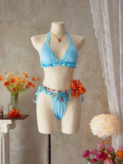 Swim Mod طقم بكيني منقوش للنساء