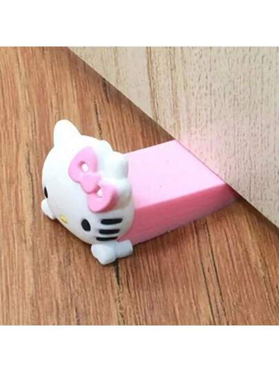 أثاث مكتبي Sanrio سانليو، حاجز باب سيليكون قطة مقاس 1/3 بشخصية كرتونية ، مناسب لأي مكان كالمكتب والغرفة، هادئ وقابل للنقل وتصميم جمالي عالي، إكسسوار أمان للباب لتقليل الضجيج، هدية مثالية لعيد الميلاد والأعياد والعطلات والعودة للمدارس