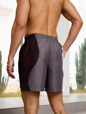 Manfinity Swimmode شورت رجالي قصير بجيب ذو خصر سحاب، مناسب لموسم الصيف