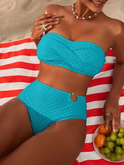 طقم تانكيني حريمي Swim Mod طقم بدلة سباحة تانكيني عصري، مناسب للصيف