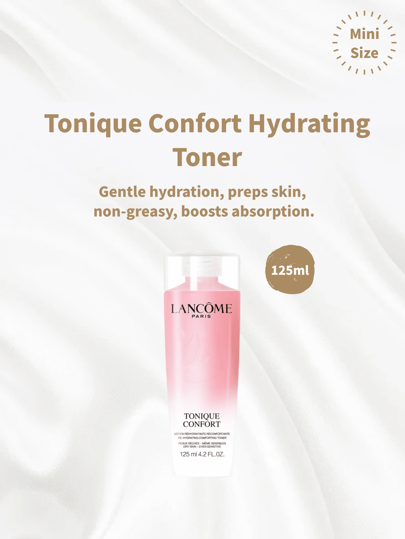 Lancôme تونر لانكوم للوجه ميني 125مل - تونر جديد مرطب ومهدئ مع حمض الهيالورونيك عالي الجزيئات للترطيب العميق، مناسب للبشرة الجافة والحساسة