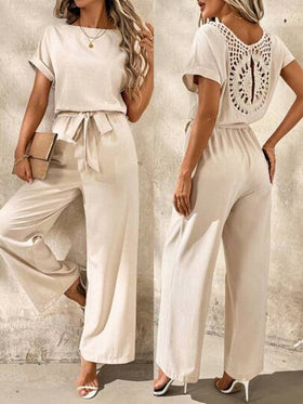 SHEIN Clasi رومبير قصيرة برقبة عاصرية باللون المشمشي مع كشكشة ظهر للاستخدام في العطلات