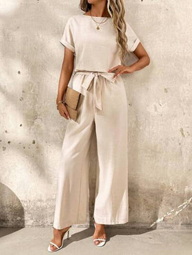 SHEIN Clasi رومبير قصيرة برقبة عاصرية باللون المشمشي مع كشكشة ظهر للاستخدام في العطلات