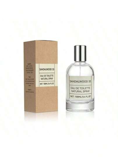 عطر رذاذ خشب الصندل 33 للرجال والنساء 100 مل/3.4 أونصة سائلة - رائحة فريدة مع مكونات من الخشب والبودرة والجلد والدافئة والحارة والبنفسجية