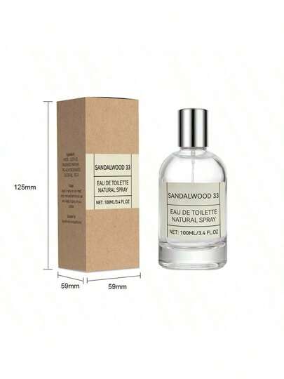 عطر رذاذ خشب الصندل 33 للرجال والنساء 100 مل/3.4 أونصة سائلة - رائحة فريدة مع مكونات من الخشب والبودرة والجلد والدافئة والحارة والبنفسجية
