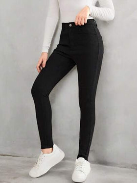 SHEIN بنطلون جينز عاري الكاحل للبنات المراهقات الربيع/الصيف العارض
