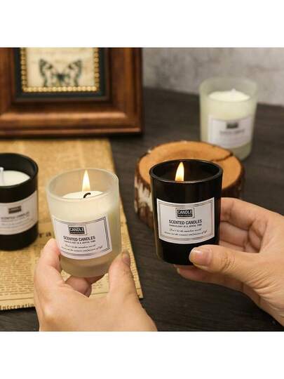 1 شمعة معطرة لا تصدر دخان للديكور والهدايا اليدوية في المناسبات، حجم الشمعة 5*6 سم، تصاميم متنوعة للملصقات. شموع معطرة، شموع استحمام لتخفيف التوتر والاسترخاء، مناسبة للمنزل والنوم، هدايا عيد الميلاد، الأصدقاء، عيد الحب، ، اليوغا، عيد الأم، لتهيئة جو عطري