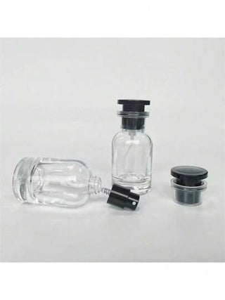 قطعة واحدة زجاجة عطر زجاجية فاخرة سعة 30مل ، رشاش مستحضرات تجميل ، وعاء زيت أساسي شفاف محمول، مناسب للسفر