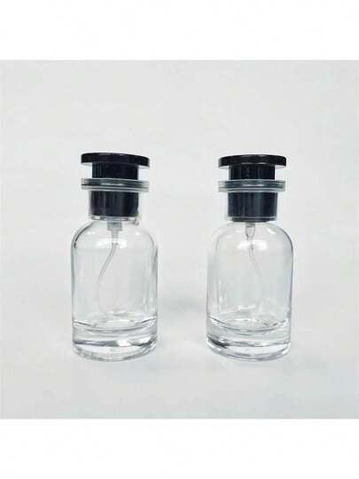 قطعة واحدة زجاجة عطر زجاجية فاخرة سعة 30مل ، رشاش مستحضرات تجميل ، وعاء زيت أساسي شفاف محمول، مناسب للسفر