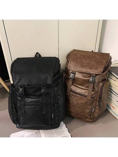 حقيبة ظهر متعددة الوظائف من الطراز القديم للرجال ، حقيبة سفر خارجية ، حقيبة ظهر وظيفية شنطه جامعه شنط جامعات شنطة ظهر للسفر حقيبه جامعه