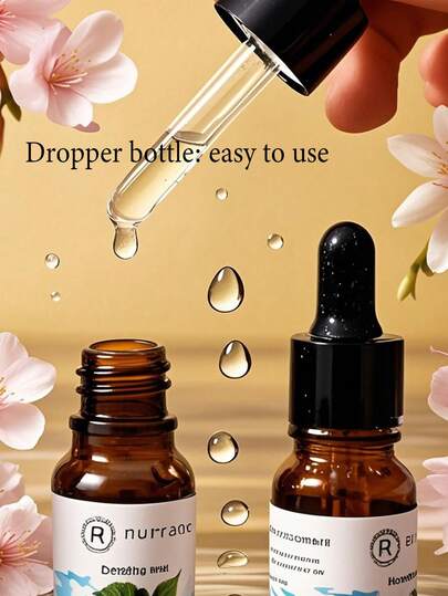 قطعة واحدة من الزيت العطري الأساسي بالزهور سعة 10مل - عطر فاخر للمبخرات وأجهزة الترطيب والعلاج بالعطور - برائحة الأناناس والتوت العليق والبرتقال الحلو والليمون والكرز والجريب فروت والخوخ شبه الناضج، المستخدم للاسترخاء وتحسين المزاج