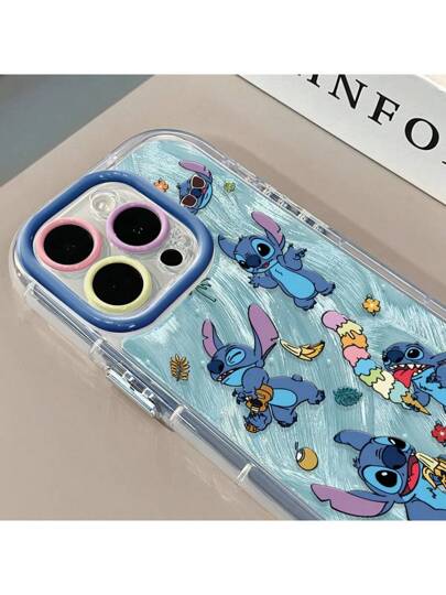 Sanrio قضية الهاتف الواقية للايفون 13 والايفون 16 برو ماكس، ذات نمط ريش كريمي وشخصية الخياطة الكرتونية الجذابة، شاملة ومقاومة للسقوط