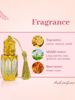 زيت عطر فرموني للنساء بحجم 10 مل / 0.34 أونصة سائلة ، عطر مغري ، تصميم حبل ذهبي محمول ، ضروري يومي وللسفر ، مستلزم صيفي ، هدية مثالية لموسم عيد الميلاد / التخرج