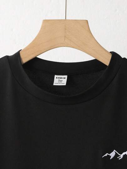 SHEIN مجموعة 2 قطعة قمصان قصيرة الأكمام للمراهقين للصيف