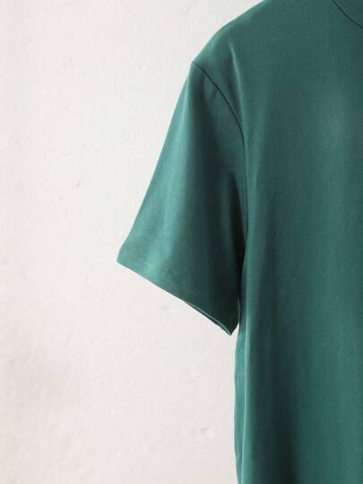 SHEIN مجموعة 2 قطعة قمصان قصيرة الأكمام للمراهقين للصيف