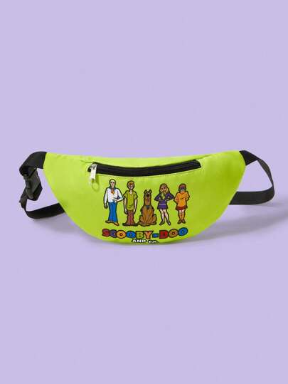 أحذية أوكسفورد حريمي SCOOBY-DOO X  حقيبة خصر بسحاب مطبوعة بطباعة الأحرف والرسوم الكرتونية للموضة