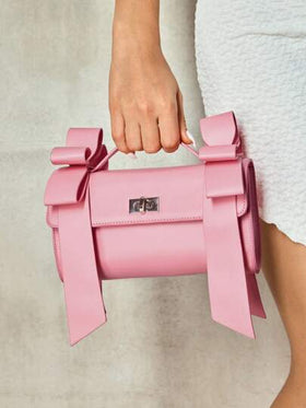 SHEIN ICON حقيبة يد نسائية أنيقة، حقيبة كروس بودي، فيونكة، وردي، أنيق، شخصي، بسيط، متنوع، شارع، حلو وبارد للفتيات، فتيات ساخنة، Y2K، رجعي، محيكات، فينتاج، مراهقات، لحفلة الكوكتيل، حفلة، سهرة، نادي، موعد، عيد ميلاد، مسائي، موعد، كرة، يومي، شاي بعد الظهر