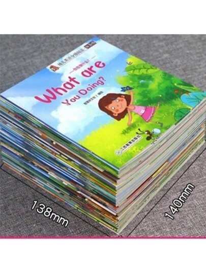 Lachilly كتاب قصص إنجليزية تعليمية للأطفال في مرحلة ما قبل المدرسة، مواد تعليمية للروضة تحتوي على قصص متنوعة، كتب بقصص بسيطة ورسومات جميلة، كتب تعليم المفردات للأطفال