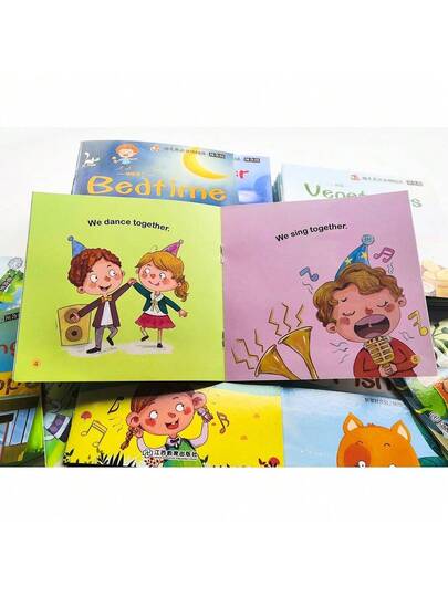 Lachilly كتاب قصص إنجليزية تعليمية للأطفال في مرحلة ما قبل المدرسة، مواد تعليمية للروضة تحتوي على قصص متنوعة، كتب بقصص بسيطة ورسومات جميلة، كتب تعليم المفردات للأطفال