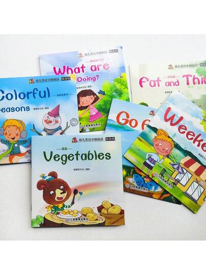 Lachilly كتاب قصص إنجليزية تعليمية للأطفال في مرحلة ما قبل المدرسة، مواد تعليمية للروضة تحتوي على قصص متنوعة، كتب بقصص بسيطة ورسومات جميلة، كتب تعليم المفردات للأطفال
