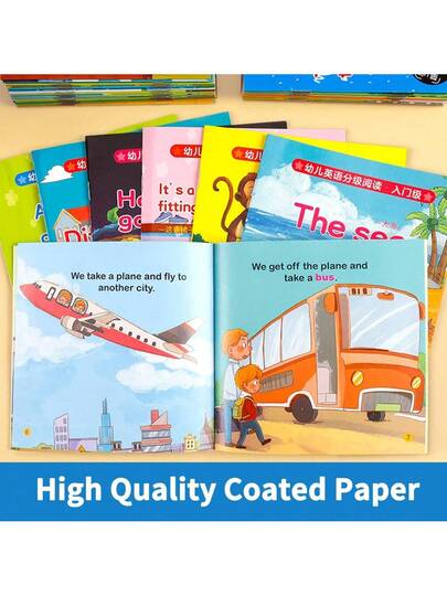 Lachilly كتاب قصص إنجليزية تعليمية للأطفال في مرحلة ما قبل المدرسة، مواد تعليمية للروضة تحتوي على قصص متنوعة، كتب بقصص بسيطة ورسومات جميلة، كتب تعليم المفردات للأطفال