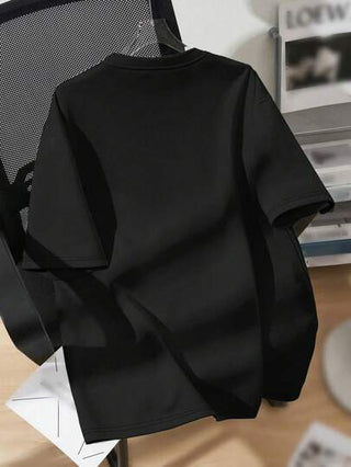 SHEIN تي شيرت كاجوال رقبة دائرية بأكمام قصيرة ، مناسب للأطفال في سن المراهقة للصيف