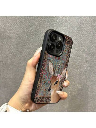 قذيفة هاتف من مادة TPU ذات طراز عتيق مع رسم الغزال متوافقة مع هواتف /Redmi