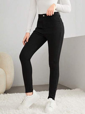 SHEIN بنطلون جينز عاري الكاحل للبنات المراهقات الربيع/الصيف العارض