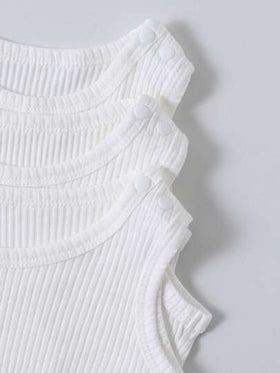 SHEIN Vintaside Kids 3 قطع مجموعة كاجوال للأطفال الجنسين تشمل سترة وبدلة داخلية، باللون الأبيض والأسود والأزرق الرمادي، قماش ناعم ومريح، مناسب للعطلات والسفر والمدرسة والمناسبات اليومية، ربيع/صيف