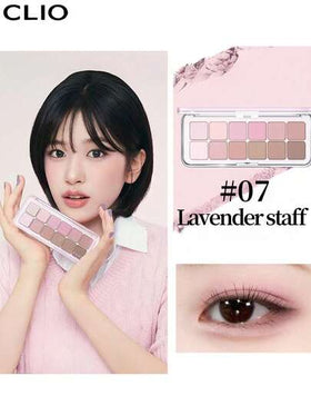 Clio باليت عيون كوري احترافي PRO EYE PALETTE AIR، تشكيلة ظلال عيون من 12 لون ، بالوان مطفية ولامعة، محافظ الوان,توهج ، ألوان عيون للاستخدام اليومي ، مكياج كوري