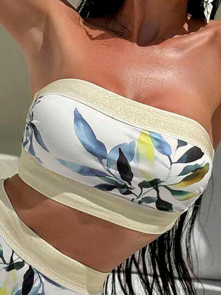 Swim Vcay طقم بكيني للسيدات قطعة واحدة، ملابس علوية على شكل باندو وأسفل مثلثي الشكل