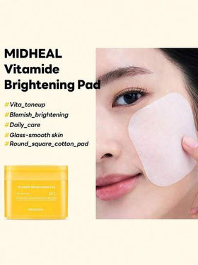 Mediheal 100 قطعة/180 مل/6.08 أونصة سائلة، وسادات قطنية مرطبة ومنعشة بالفيتامينات، شفافة وخفيفة الوزن، بيضاء لبنية، قطن مبطن، طبقة مرنة، امتصاص في 10 ثوان، خالية من البقايا، محكمة الإغلاق الصحي، للعناية بعد التعرض للشمس، ضروري لحقيبة الرياضة، أساس المكياج